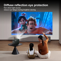 Proyector Portátil T10 para Viajes y Camping, 720P HD Recargable, Android 14, 260 Lúmenes, Batería Integrada, Luz Ambiental para la Vida al Aire Libre