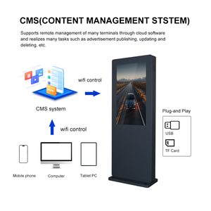 Ngoài trời điện dung LCD hiển thị Totem kỹ thuật số biển cửa sổ màn hình cảm ứng điện tử <span class=keywords><strong>kiosk</strong></span> cho quảng cáo hiển thị thông tin - Product Image 6