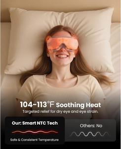 Massaggiatore Oculare Wireless con Musica Bluetooth per Emicranie e Riduzione dell'Affaticamento degli Occhi, Massaggiatore Riscaldato e Vibrante per Migliorare il Sonno - Product Image 3