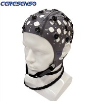 CERESENSO Headwear EEG Kain Komposit 74 Kanal Kepadatan Tinggi dengan Elektroda 12x6mm yang Dapat Dilepas untuk BCI ERP FNIRS Co Registration