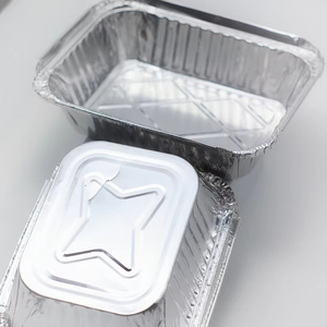 10 20 50 PCS Food Grade Disposable <b>Small</b> Aluminum Foil Food <b>Containers</b> Rectangle Aluminium Foil Baking Pan/Trays with Lids - Product Image 5