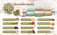 Extrait naturel de Reishi, poudre de Polysaccharide, extrait pur de champignon de Reishi