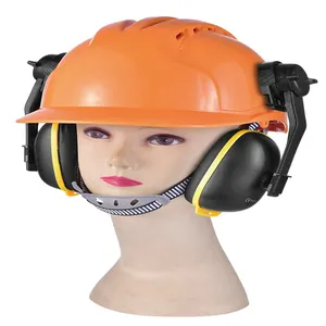 Manufacturer Supply Wear The Ear Comfortably Reduce Pressure Safety Helmet with noise cancelling ear muff