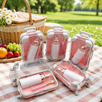 Boîte mignonne personnalisée pour faux cils 3D en vison, avec logo, faible MOQ, en plastique ABS, matériau pailleté, recyclable, imprimée UV