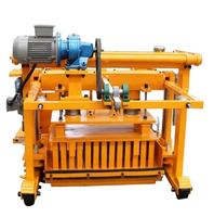 Machine à Briques Mobile Diesel Robuste QT40-3A, Production de 2500 Pièces par Jour, Sans Palette, Machine à Briques en Béton pour le Nigéria
