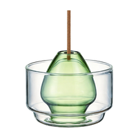 Support d'encens en verre résistant à la chaleur personnalisé en gros pour la décoration intérieure