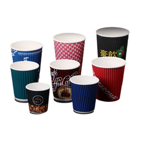 Custom Logo Recyclable <b>Disposable</b> Kraft <b>Cups</b> 4 oz 8oz 10oz 12oz 16oz Double Wall Hot Cafe Coffee Paper <b>Cup</b> With Lid - Product Image 2