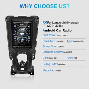 NaviHua Écran Tesla 12,1 pouces, autoradio multimédia Android, navigation GPS, unité principale de voiture, Carplay pour Lamborghini Huracan 2014 2018 - Product Image 5