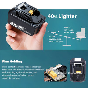 Compatible con baterías de litio inalámbricas <span class=keywords><strong>Makita</strong></span> de 18V 3.0Ah-6.0Ah, apto para <span class=keywords><strong>BL1860</strong></span>, BL1850, BL1840, BL1830 - Product Image 4