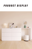 Mobilier de maison moderne Bureau escamotable sur pied avec grands tiroirs de rangement Bureau de courtoisie pour le maquillage
