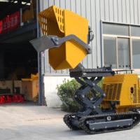 EURO 5 1000KG Mini-Raupendumper mit Honda-Motor, Selbstlader-Kipper, 450dm Schaufel, 90° Kippwinkel für die Landwirtschaft