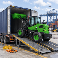 Traktor Pertanian Mini 4WD Articulated Wheel Loader Diesel dengan Quick Coupler untuk Pertanian dan Pembersihan Salju