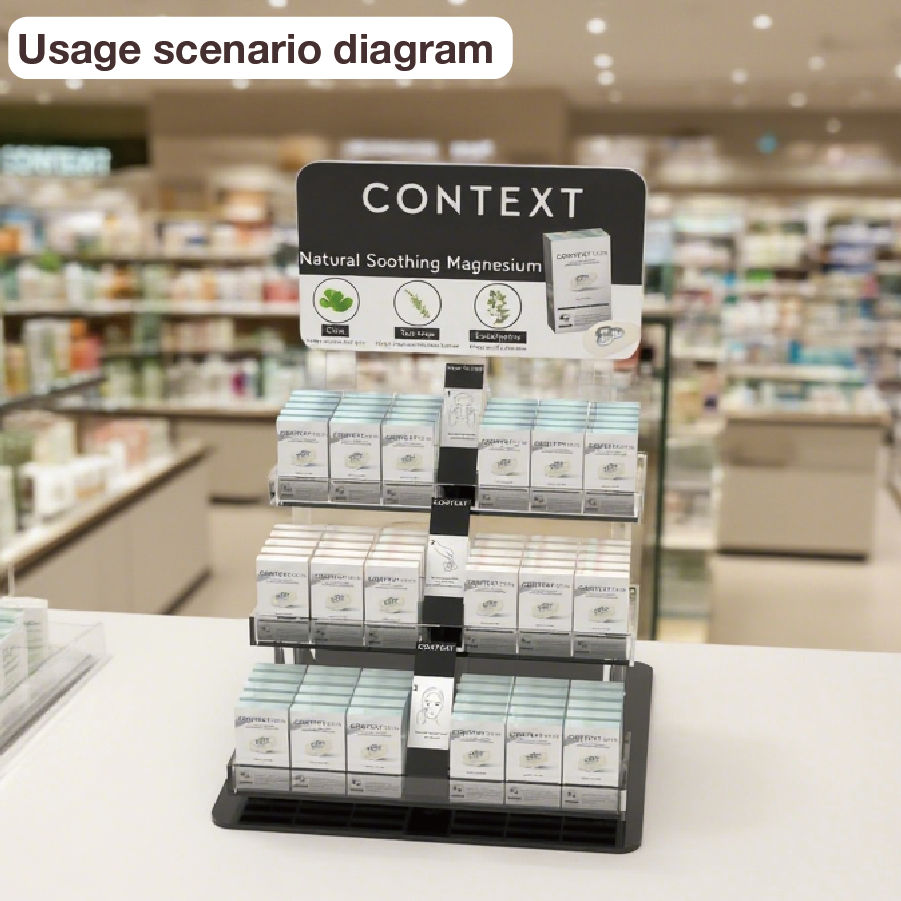Apache Customized Acrylic Cosmetic Storage Display Floor Stand with Modern Design Custom Color Logo Easy Assembly for Retail Use — view 6