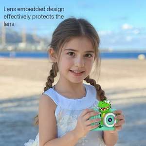 Appareil photo numérique X36S Mini double objectif 1080P, adorable jouet selfie pour enfants avec capteur d'image CMOS motif dinosaure, cadeau idéal - Product Image 6