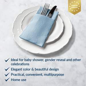 Serviettes en papier Airlaid jetables personnalisées avec impression <span class=keywords><strong>de</strong></span> logo, pliées en 1/8, pour Noël et mariages - Product Image 5