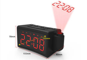 Radio Reloj Despertador Vofull 009A con FM, Pantalla LED Digital de 2.4 Pulgadas, Proyección de Hora, Puerto USB, Reproductor de Tarjetas TF para Dormitorio - Product Image 2