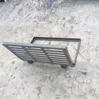 Couvercle de regard en fonte ductile revêtu d'époxy classe D400 A15 B125 C250 E600 F900, cadre de grille de drainage carré conforme EN124