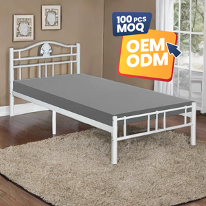 เตียงเดี่ยว KD-1119การออกแบบที่ทันสมัยพื้นที่โครงเหล็กแบบพกพาที่มีประสิทธิภาพสำหรับห้องนอนที่ทันสมัยสำหรับนักเรียนโฮสเทล - Product Image 1