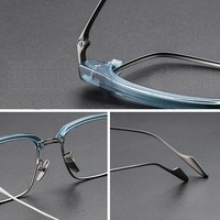 Nouveautés 0088 : Montures de lunettes rétro de haute qualité en acétate et titane pour lunettes optiques, vente en gros de haute qualité.