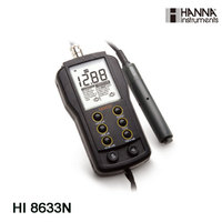 Conductimètre portable Hanna HI8633 pour l'analyse des eaux usées, noir