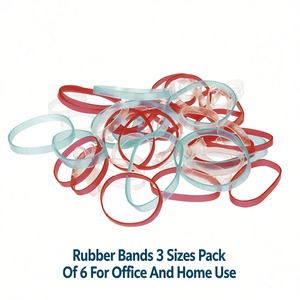 Bandas Elásticas de 3 Tamaños, Paquete de 6 para Uso en Oficina y Hogar - Product Image 2
