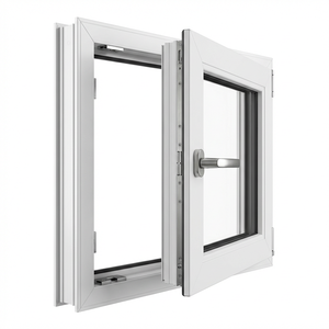 Fenêtre à battant en vinyle à isolation thermique écologique, triple vitrage, fenêtre en PVC pour climats extrêmement froids - Product Image 4