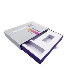Boîte à tiroir EVA avec logo personnalisé Boîte à stylo de beauté laser avec poignée en soie Boîtes en papier carton