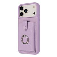 Étui de protection personnalisé avec logo, texture litchi, support et poignée pour cartes, compatible avec les derniers modèles 18, 17, 16, 15, 14, 13 Pro Max