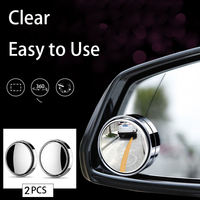 2 PCS 360 degrés réglable rétroviseur de voiture petit miroir rond grand champ de vision rétroviseur auxiliaire d'angle mort