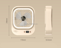 Ventilateur de bureau électrique portable compact moderne et simple, 5 vitesses, rechargeable par USB