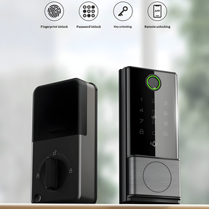 Vertexis Tuya Smart Deadbolt Lock Fingerprint RFID Card Unlock Keyless <strong>Entry</strong> Wi-Fi Cloud Storage Wooden Doors Home Safety - Product Image 1