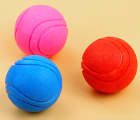 Mini balle rebondissante avec logo imprimé personnalisé Petites balles en caoutchouc de silicone dur de style classique pour chien en papier de nylon durable