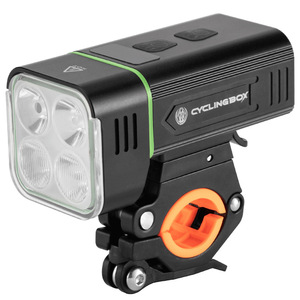 Yueli Cyclingbox Bicycle <b>Light</b> 4 <b>Led</b> Headlight <b>Rechargeable</b> Aluminum Alloy IpX4 Waterproof For Road Mountain Bike - Product Image 5
