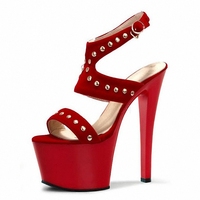 Tacones Altos Japoneses con Plataforma y Tacón de Aguja de 17 cm, Estilo Gótico, Fetiche, Verano, Punta Descubierta, Sandalias Grandes para Mujer