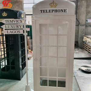 SMOOTH 2.2m Exquisite Detachable Black London <b>Wedding</b> Telephone Booth Reusable British Style Metal Telephone Booth - Product Image 3