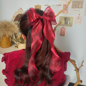 SongMay klip rambut kupu-kupu pita Pin rambut satin manis desain baru untuk Aksesori pita rambut anak perempuan wanita - Product Image 2