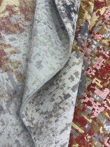 Alfombra abstracta de seda de lana hecha a mano india, alfombra multicolor moderna de lujo para sala de estar, dormitorio, Coche - Product Image 4