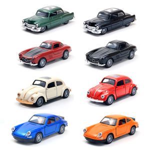 Modelo de Coche Clásico de Metal Fundido a Presión a Escala 1/36, con 3 Puertas que se Abren, Función de Retroceso, Vehículo Retro Clásico de Aleación, Juguetes de Coche Certificados - Product Image 1