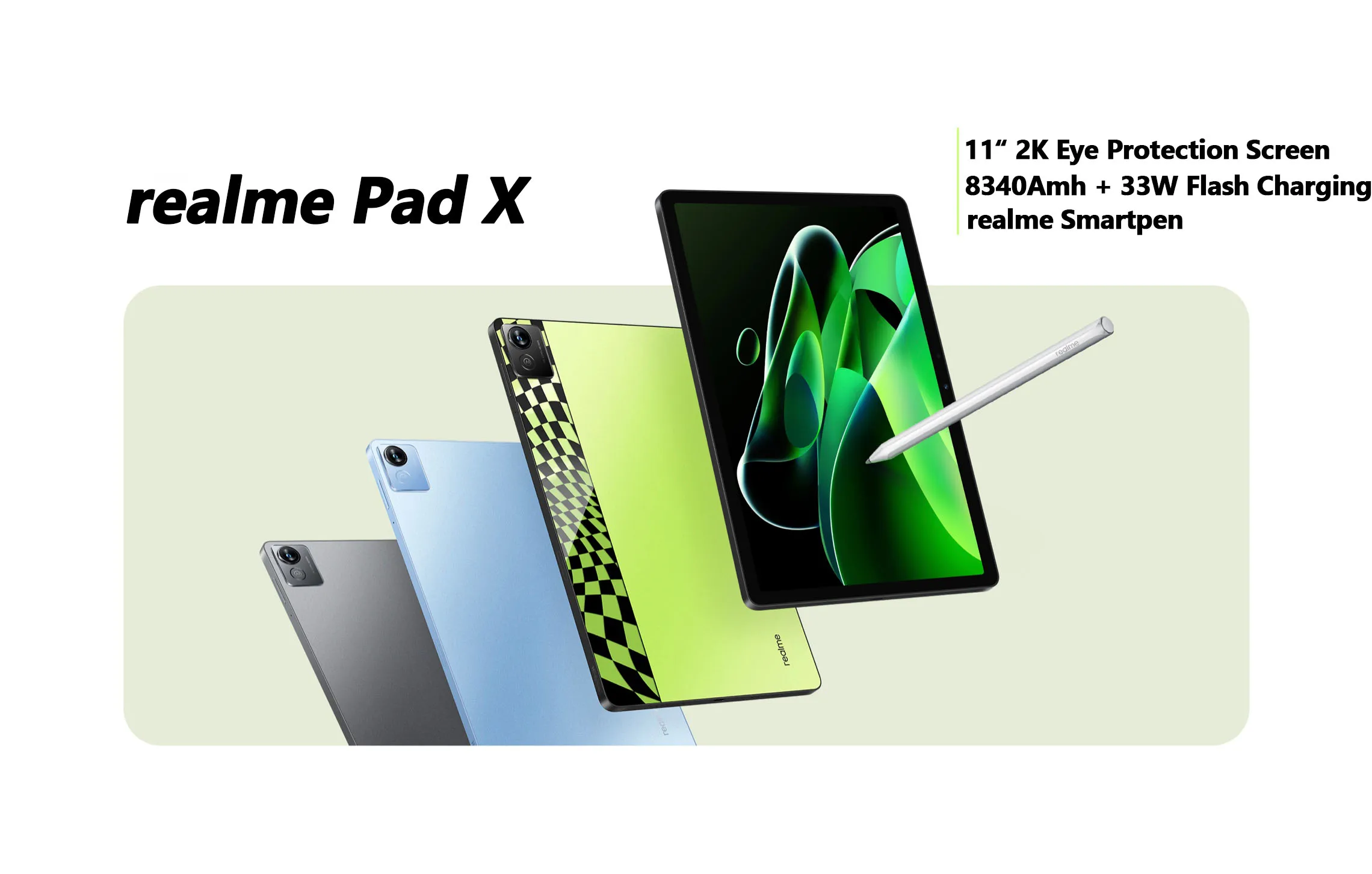 realme Pad X Tablet Snapdragon 695 11'' 2K Display 13MP Camera 8340mAh Battery 33W Charge Support Stylus Android tablet laptop
