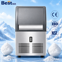 Système de refroidissement par air, machine à glaçons commerciale en acier inoxydable en forme de flocon de neige, machine à glaçons pour restaurant, bar, boissons froides