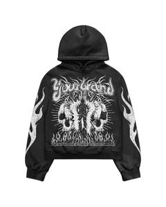 Yourbrand <b>Men's</b> Hooded Sweatshirt Black Oversized Streetwear Print Fleece Autumn Wear <b>Men</b> <b>Lightweight</b> <b>Hoodie</b> For Outdoor - Product Image 2