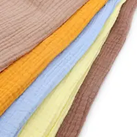Kunden spezifische recycelte 100% Baumwolle 130gsm Plain Soft Wrinkle Twill gewebte Bio-Baumwolle Jersey Stoff für Lady T-Shirt Kleid