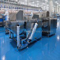 Machine industrielle automatique à plumer les poulets 1000-3000BPH en SUS304, machine d'échaudage et de plumeage robuste pour ligne de traitement de volailles
