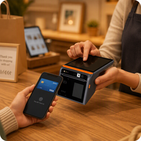 Terminal de paiement sans contact SoftPOS NFC Android 14, PDA de commande automatique, machine de paiement portable pour loterie avec imprimante 80 mm 3G+32G