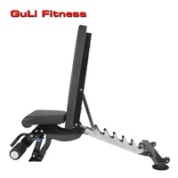 Banc de musculation inclinable et déclinable Guli Fitness FID, équipement de salle de sport OEM, banc d'exercices avec roues, banc de musculation pour abdominaux