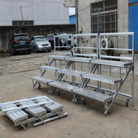 Scène de chorale pliable en aluminium à faible MOQ, estrade pliable en aluminium pour sièges de tribune de stade optimisés