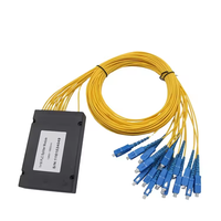 ABS Box FTTH 1x8 1x16 1x32 Passive Fiber Optical PLC Splitter with SC APC Connector
