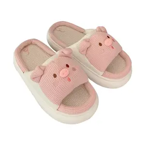 XAXAXTO cartoon ani pig memory foam fluffy soft slippers women 2023 new winter fur home sli house shoes indoor and outd faux fur