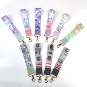 Wholesale Custom Durable Festive Polyester Keychain Lanyards Promotional Colorful Straps for Promotions Parties and Events