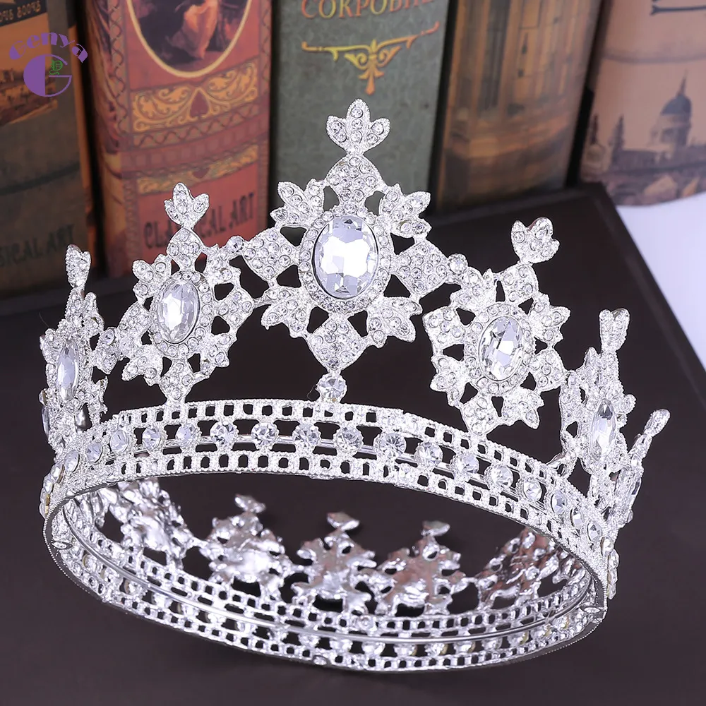 Genya 2024 Nhà Máy Rhinestone Cô Dâu Vương Miện Vương Miện Headband Công Chúa Đám Cưới Pha Lê Cô Dâu Tiaras Và Vương Miện 2024